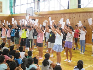 水泳大会で活躍した６年生